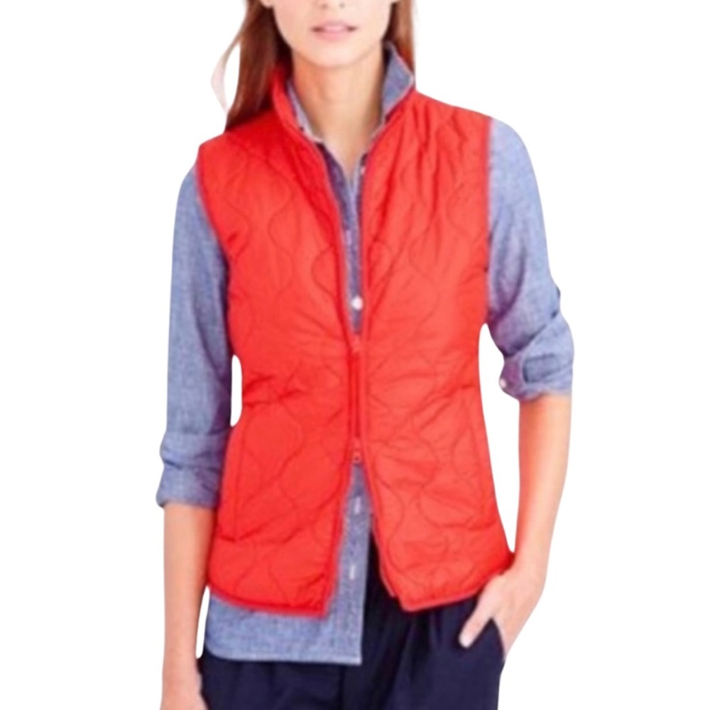 J.Crew | PrimaLoft Lightweight Quilted Layering Vest in Sweet Persimmon *NWT*